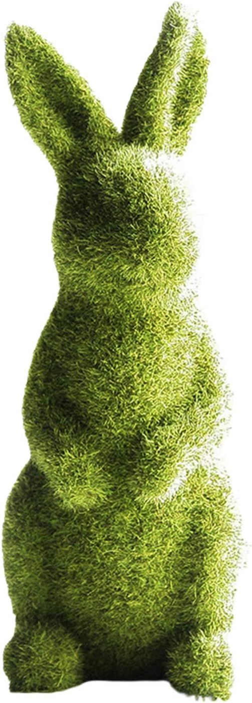 Easter Animal Statue Decorations for Garden Imitation Moss Rabbit Resin Flocked Sculpture Home Of... | Amazon (US)