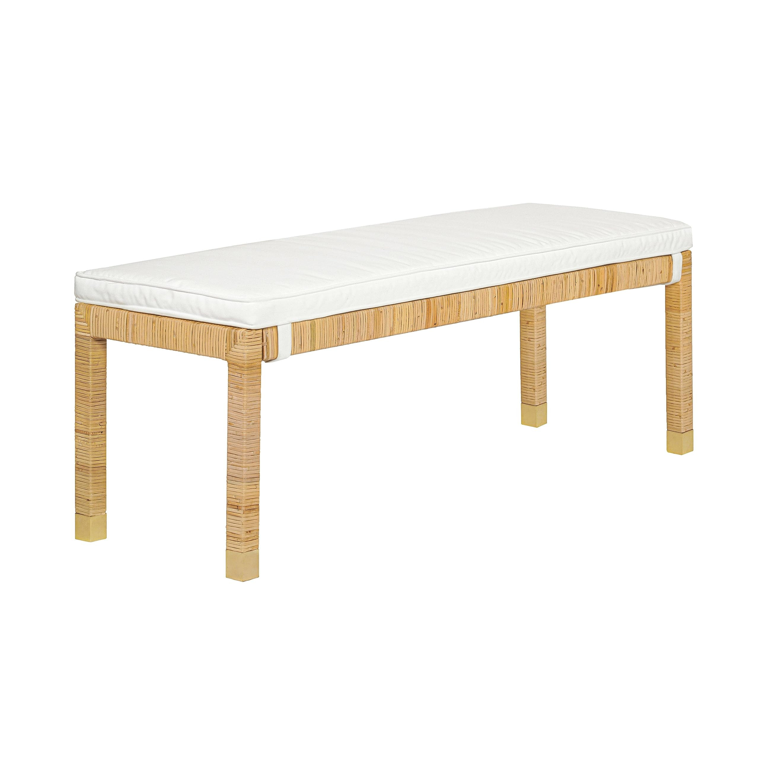 Tov Furniture Amara Natural Woven Rattan Bench | Amazon (US)
