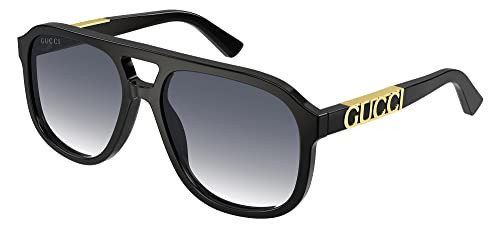 Gucci Pilot Sunglasses GG1188S 002 Black 58mm | Amazon (US)