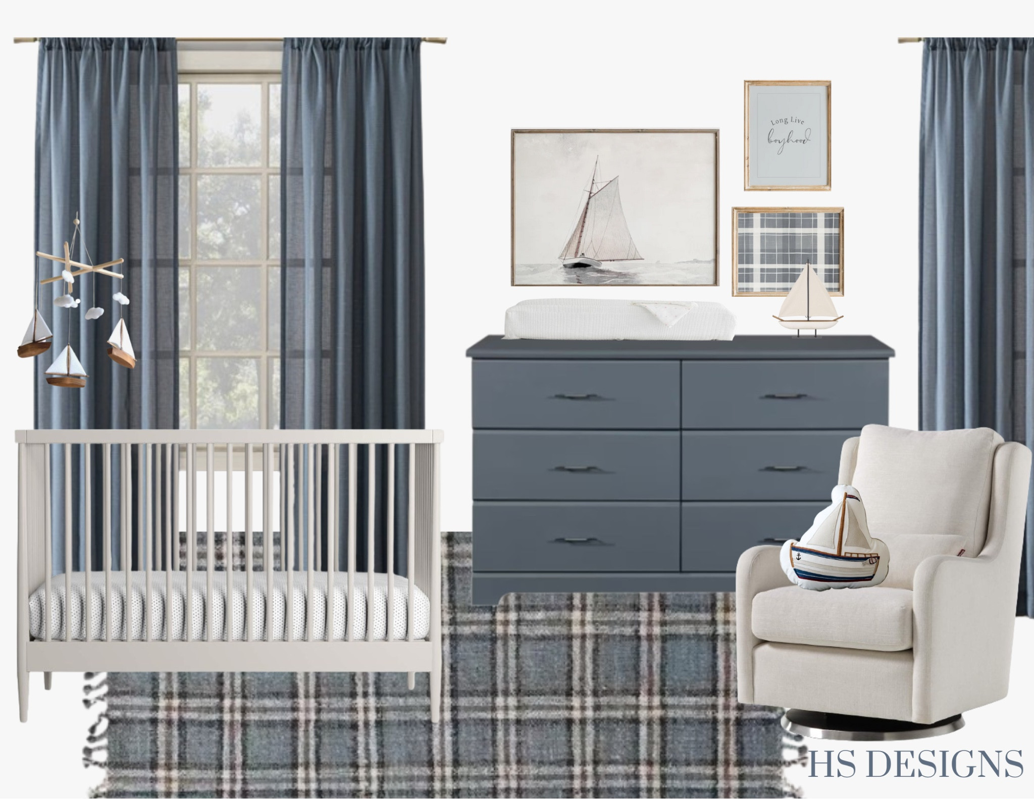 Boys nursery, sailboat nursery, nursery, blue nursery, neutral nursery, boy ideas ⛵️ 

#LTKkids #LTKstyletip #LTKfamily