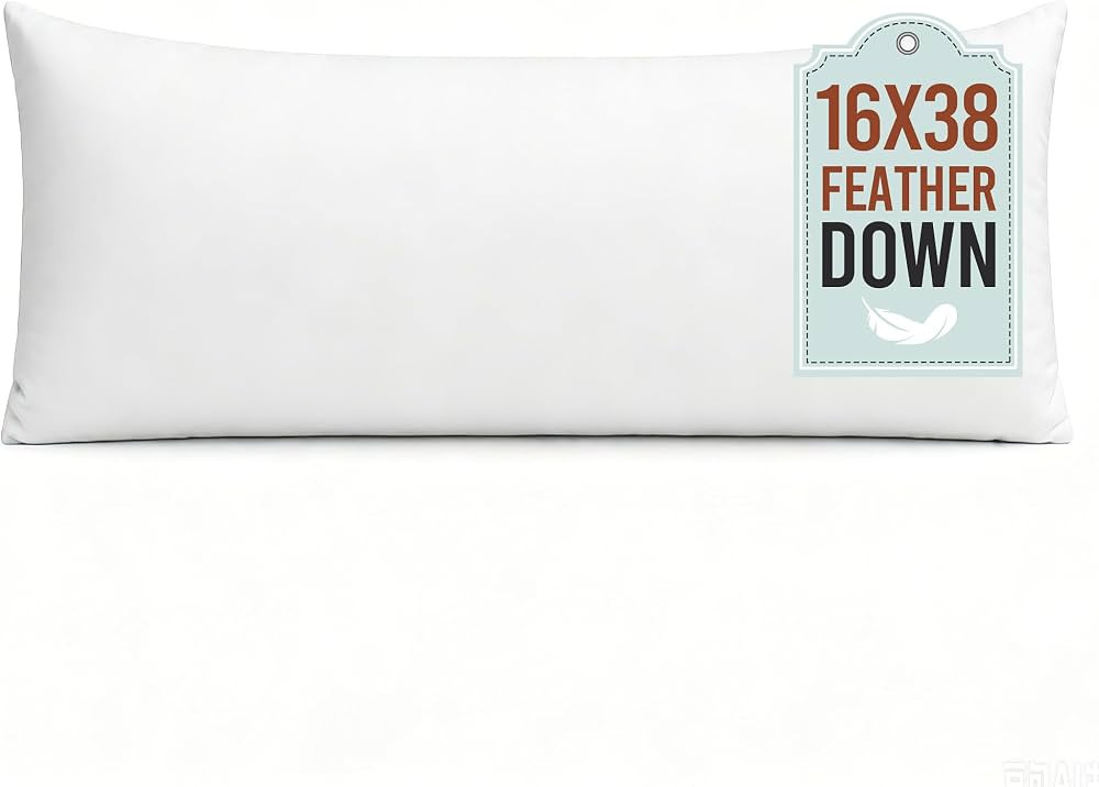 puredown\u00ae 16x38 Feather Down Pillow Insert, Set of 1 Large Lumbar Pillow Inserts for or Bed ... | Amazon (US)