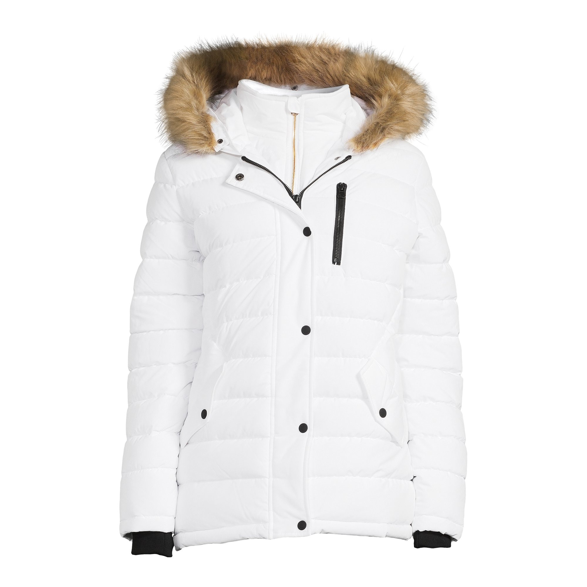 Swiss Tech Women's and Women’s Plus Bibbed Solarball Puffer Coat with Hood, Sizes S-3X - Walmar... | Walmart (US)