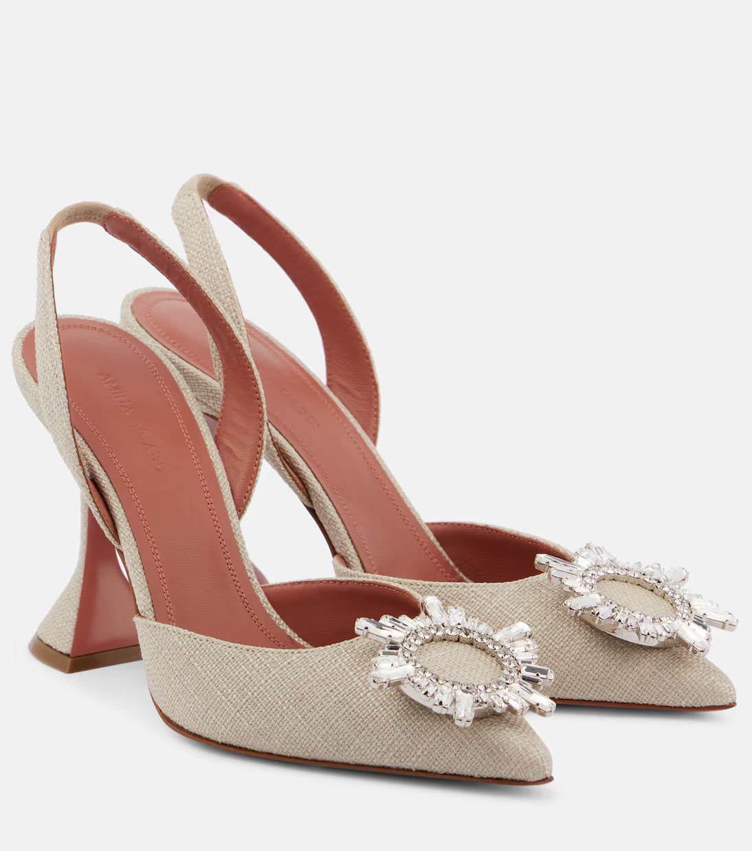 Begum 95 embellished canvas slingback pumps | Mytheresa (US/CA)