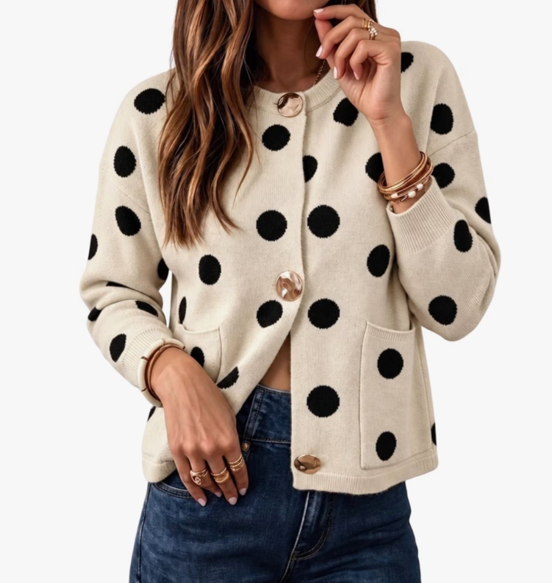 Polka dot cardigan