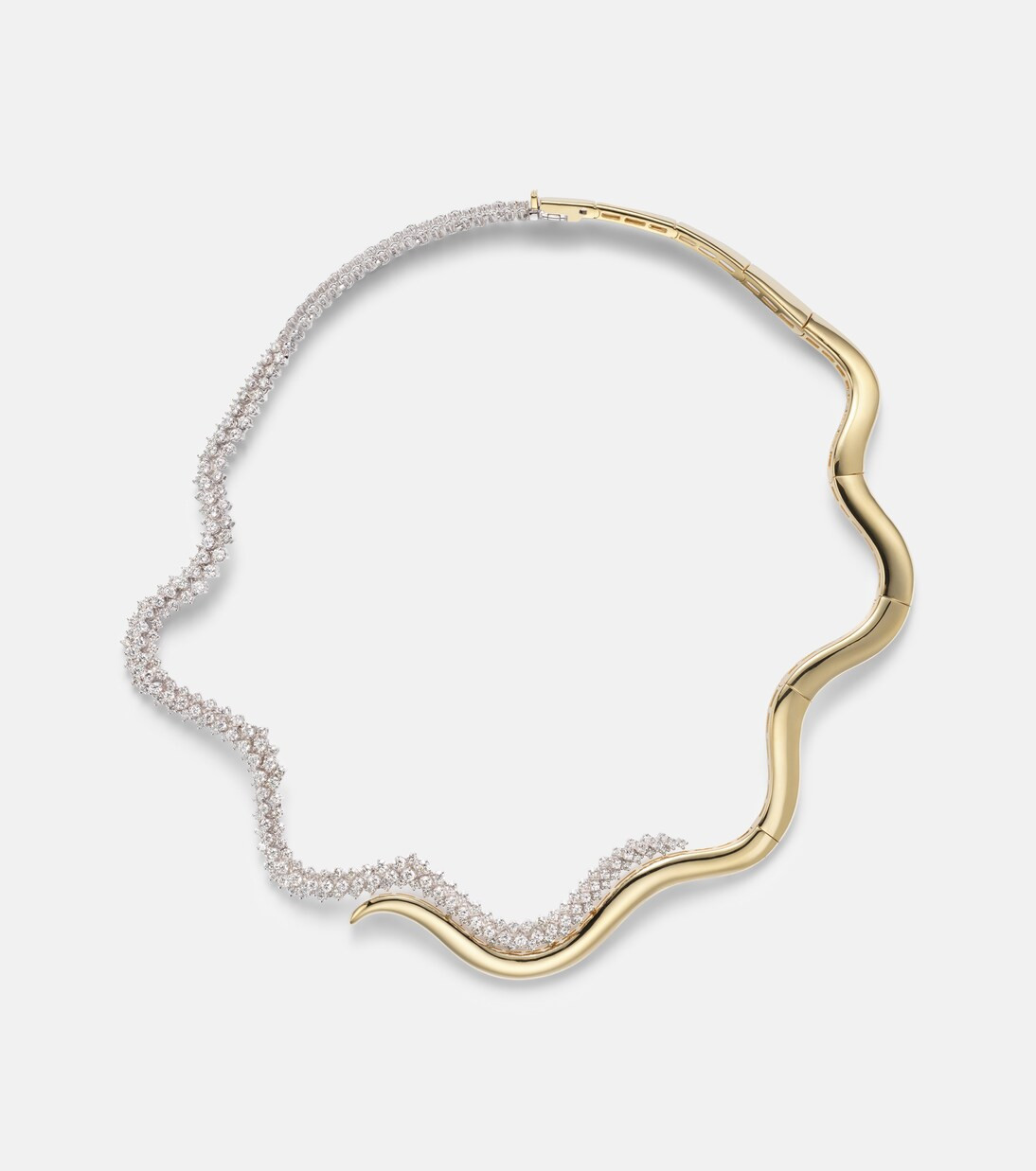 Golden Strada 18kt white and yellow gold necklace with diamonds | Mytheresa (US/CA)