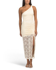 Lingering Love One Shoulder Split Lace Midi Dress | Casual Dresses  | Marshalls | Marshalls