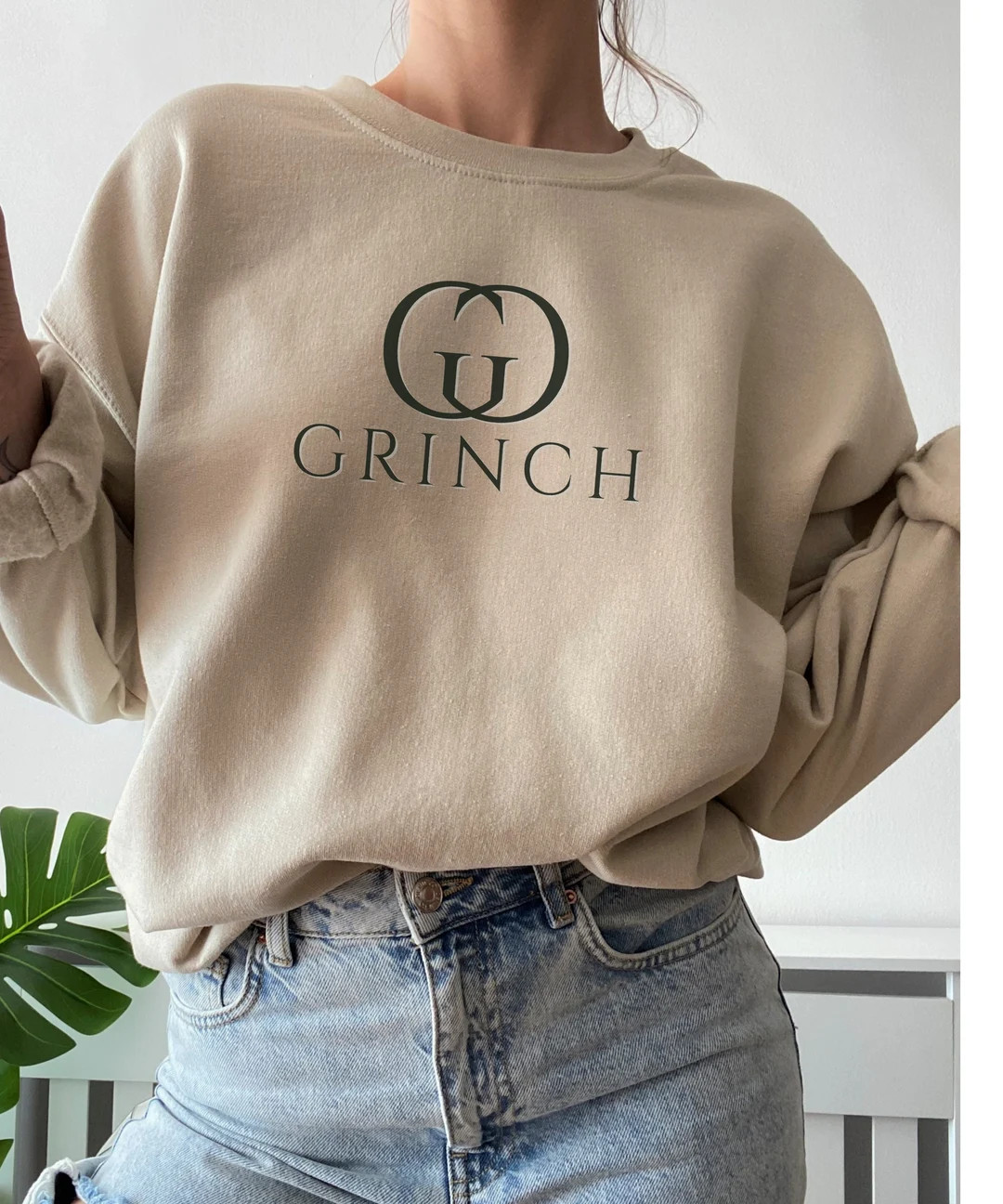 Grinch Luxury Christmas Sweater Holiday Sweatshirt - Etsy | Etsy (US)