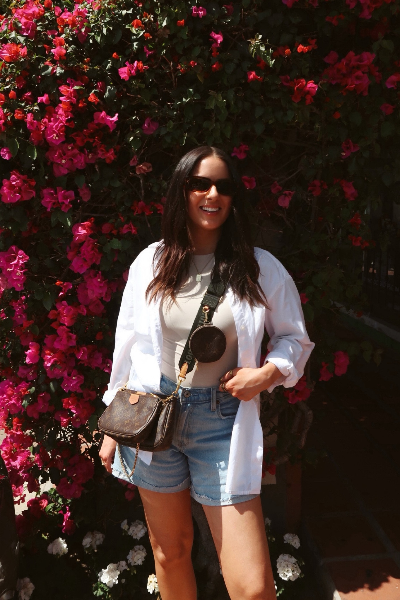 spring outfit 20% off!! M bodysuit, xs button up, 29 jean shorts 

Jeans vacation outfit spring break outfit #LTKfindsunder100 #LTKsalealert

#LTKSeasonal