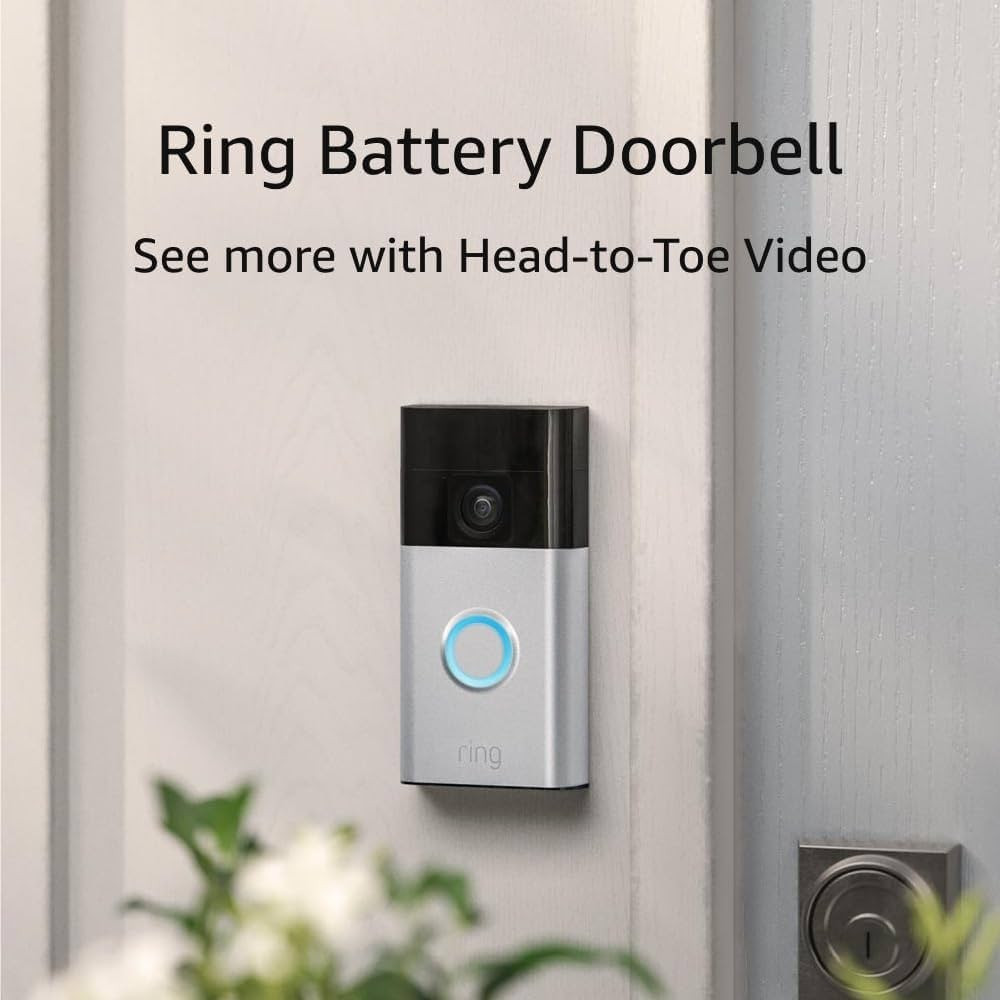 Ring Battery Doorbell — Now with 66% more coverage, Head-to-Toe Video, Live View with Two-Way T... | Amazon (US)