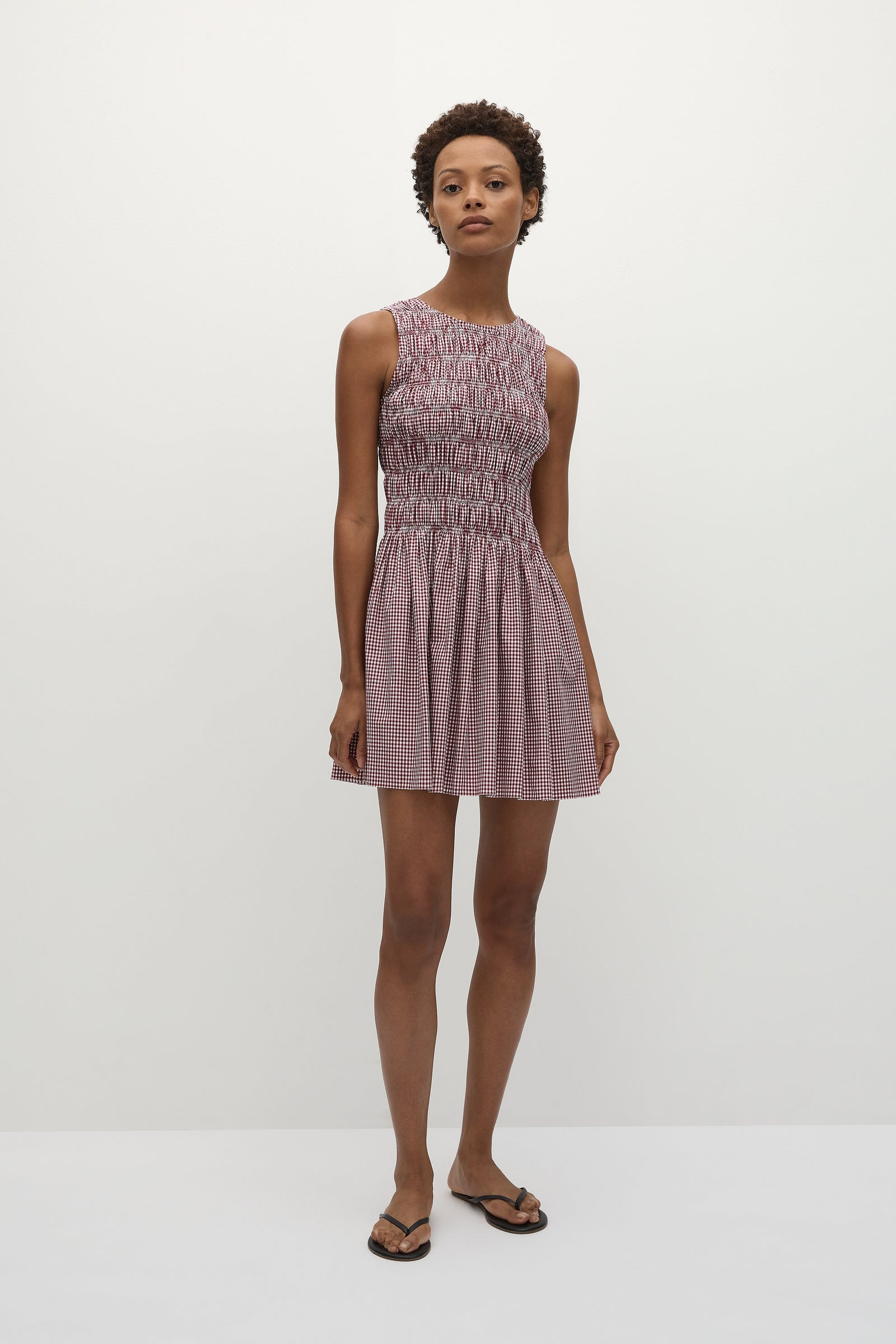 Heidi Mini Dress Gingham Deep Red | Faithfull (AU)