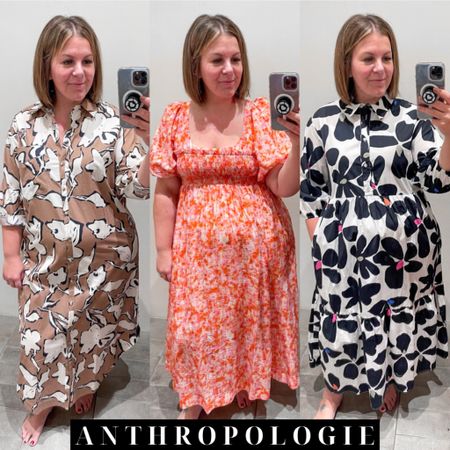 Tried on some pretty new dresses at Anthropologie this week! These are a splurge but so beautiful for vacation outfits, casual wedding guest dresses, or for any spring events. I’m wearing a size XL in all of these. They all come in plus sizes, too! 

#LTKmidsize #LTKplussize #LTKover40