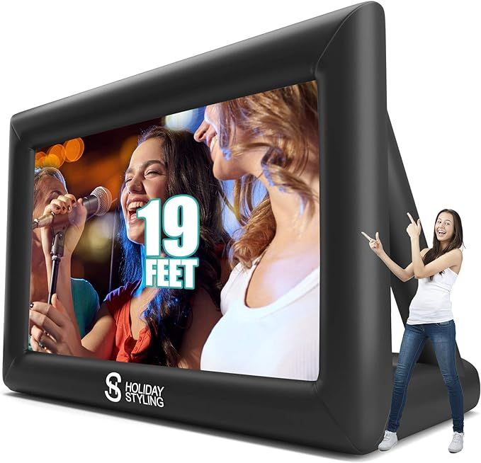 Holiday Styling 19FT Giant Inflatable Outdoor Projector Screen – 230” Blow Up TV & Movie Scre... | Amazon (US)