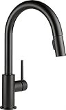 Delta Faucet Trinsic Matte Black Kitchen Faucet Black, Kitchen Faucets with Pull Down Sprayer, Kitch | Amazon (US)