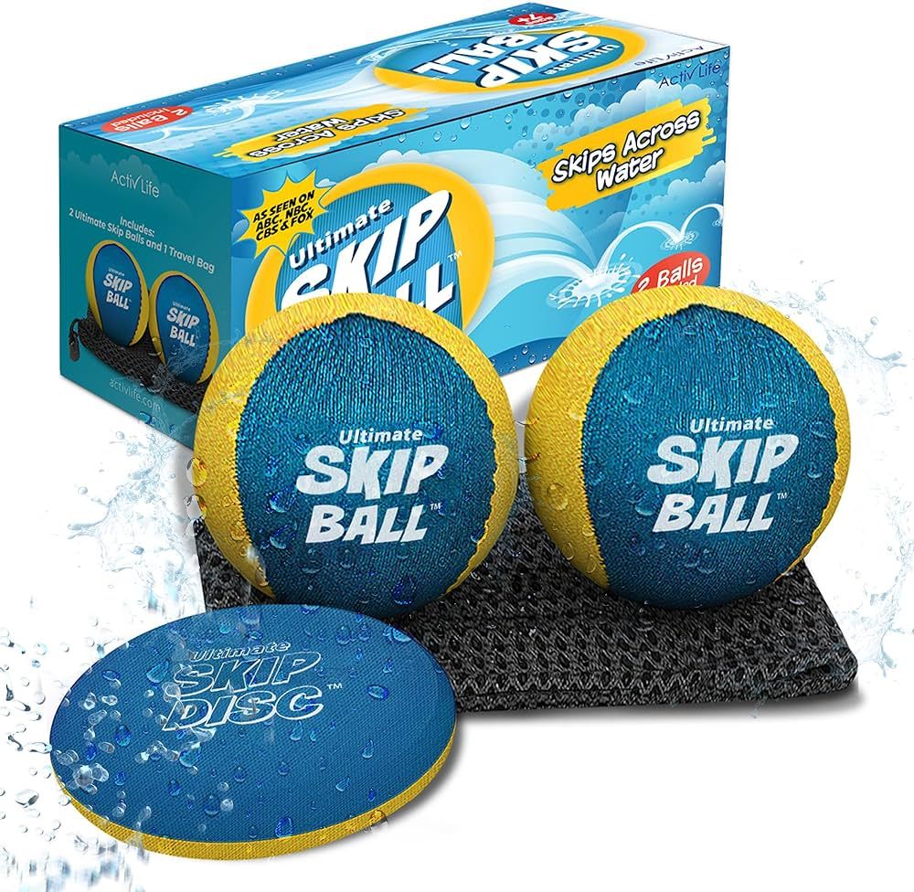 Activ Life The Ultimate Skip Ball – Water Bouncing Ball (2 Pack) Create Lasting Memories with Y... | Amazon (US)