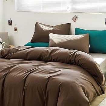 Luxlovery Brown Comforter Set Queen Mocha Brown Bedding Comforter Set Chocolate Color Solid Soft ... | Amazon (US)