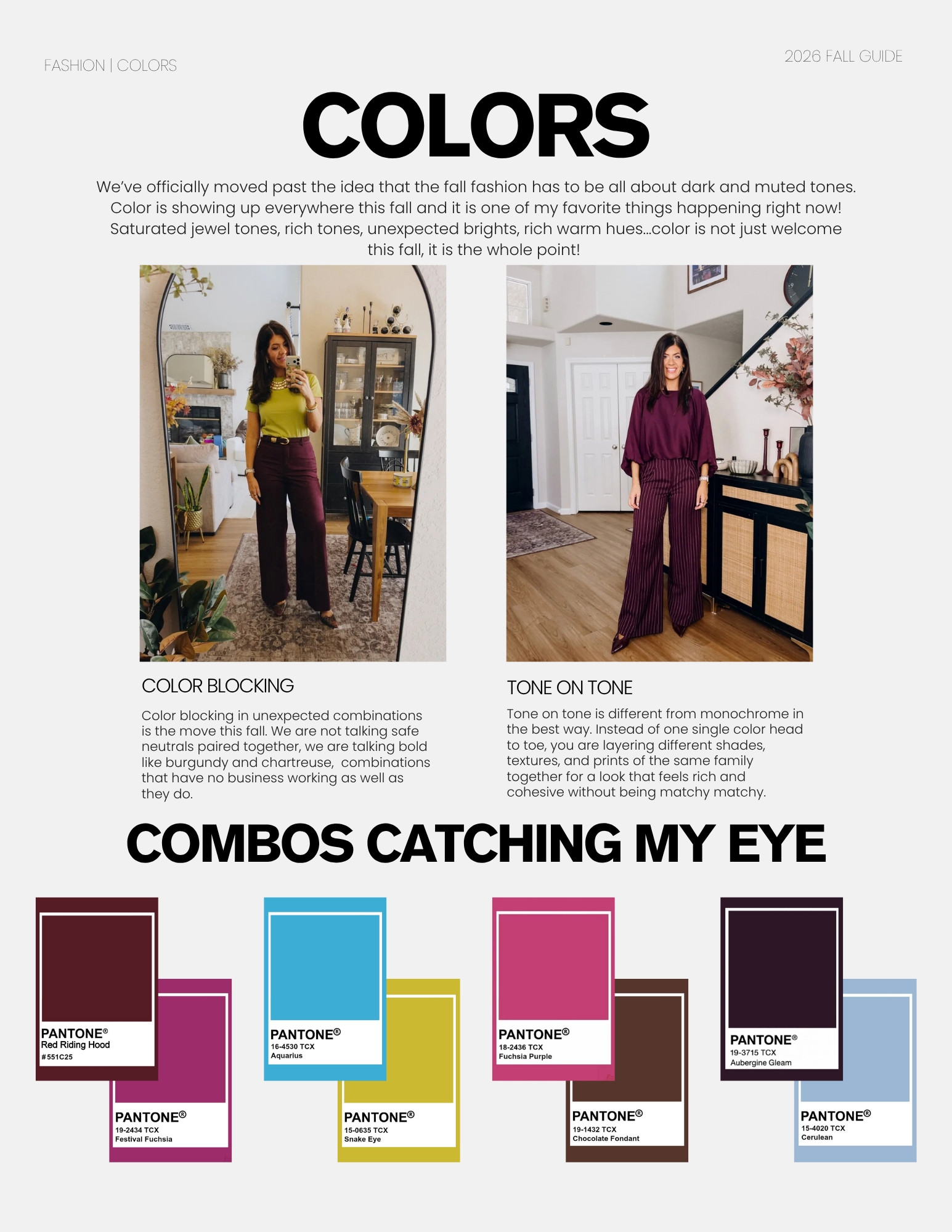 Fall guide and Color combos that have been catching my eye for fall!

Midsize fashion, midsize, colorful fashion, fall colors, color combos, midsize fall style

#LTKootd #LTKSeasonal #LTKMidsize