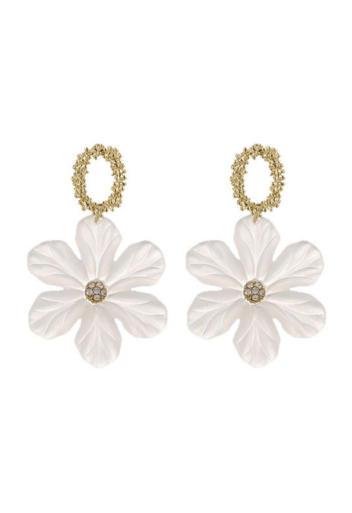 Translucent Acrylic Floral Earrings | Chicwish
