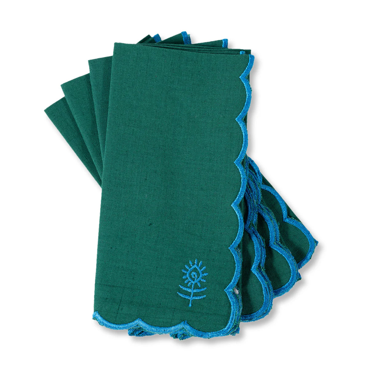 Furbish Studio - Icon Linen Napkin S/4 - Emerald + Peacock | Furbish Studio