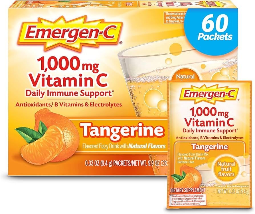 Emergen-C 1000mg Vitamin C Powder, with Antioxidants, B Vitamins and Electrolytes, Vitamin C Supp... | Amazon (US)