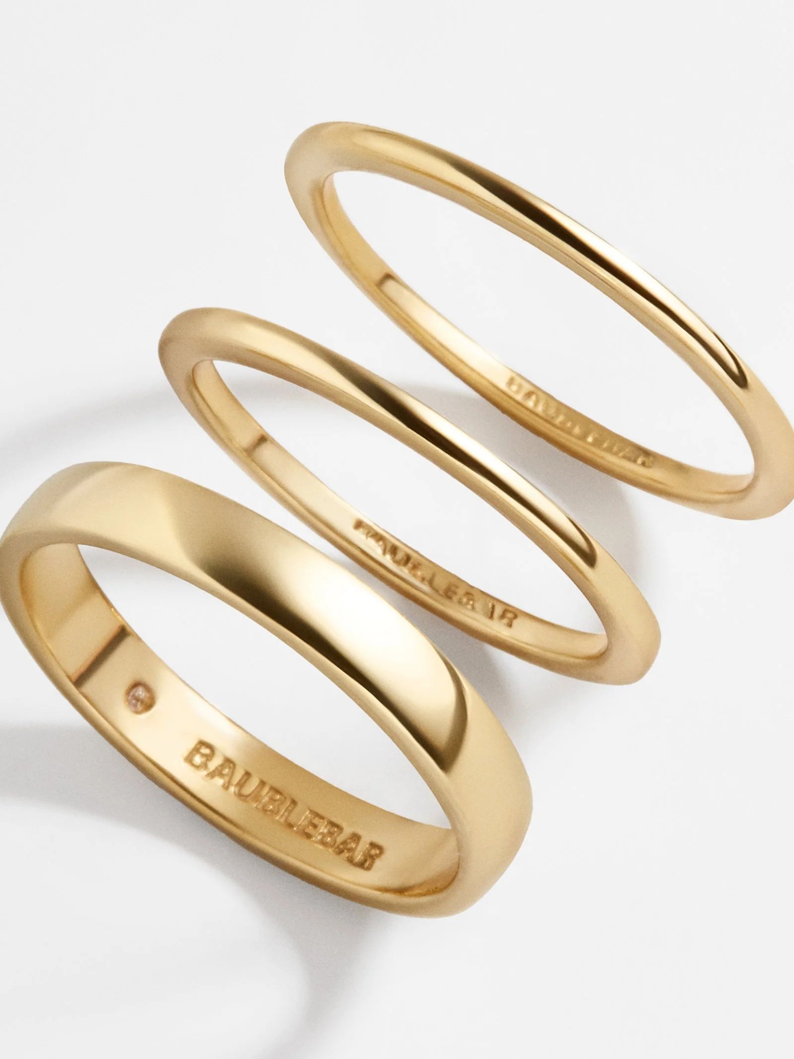 Tris 18K Gold Ring Set - Gold | BaubleBar (US)