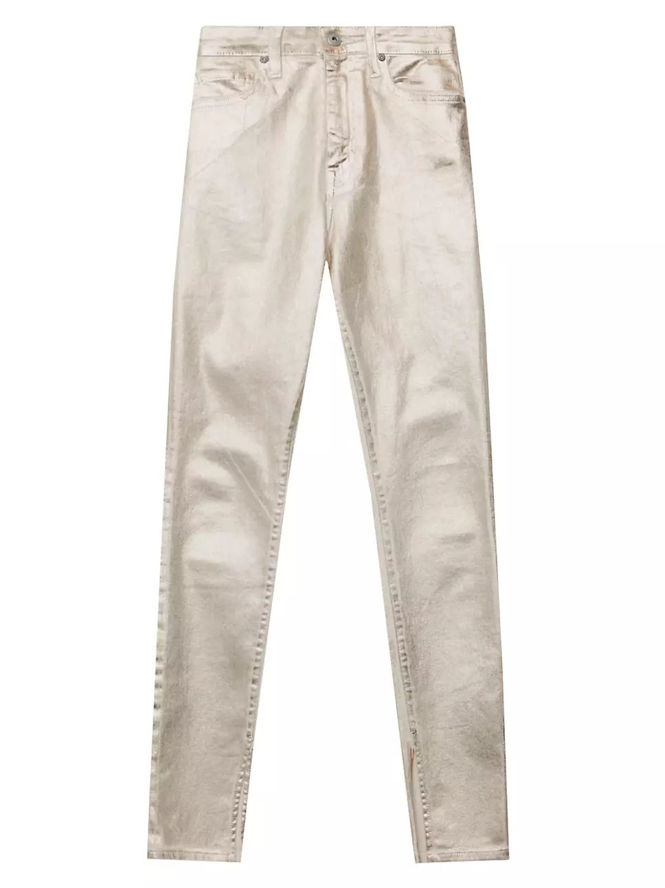 Rae Foiled Metallic Skinny Jeans | Saks Fifth Avenue
