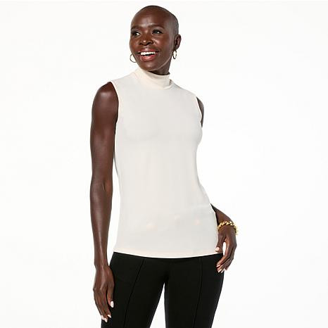 IMAN Global Chic Runway Jersey Mock Neck Tank - 23120143 | HSN | HSN