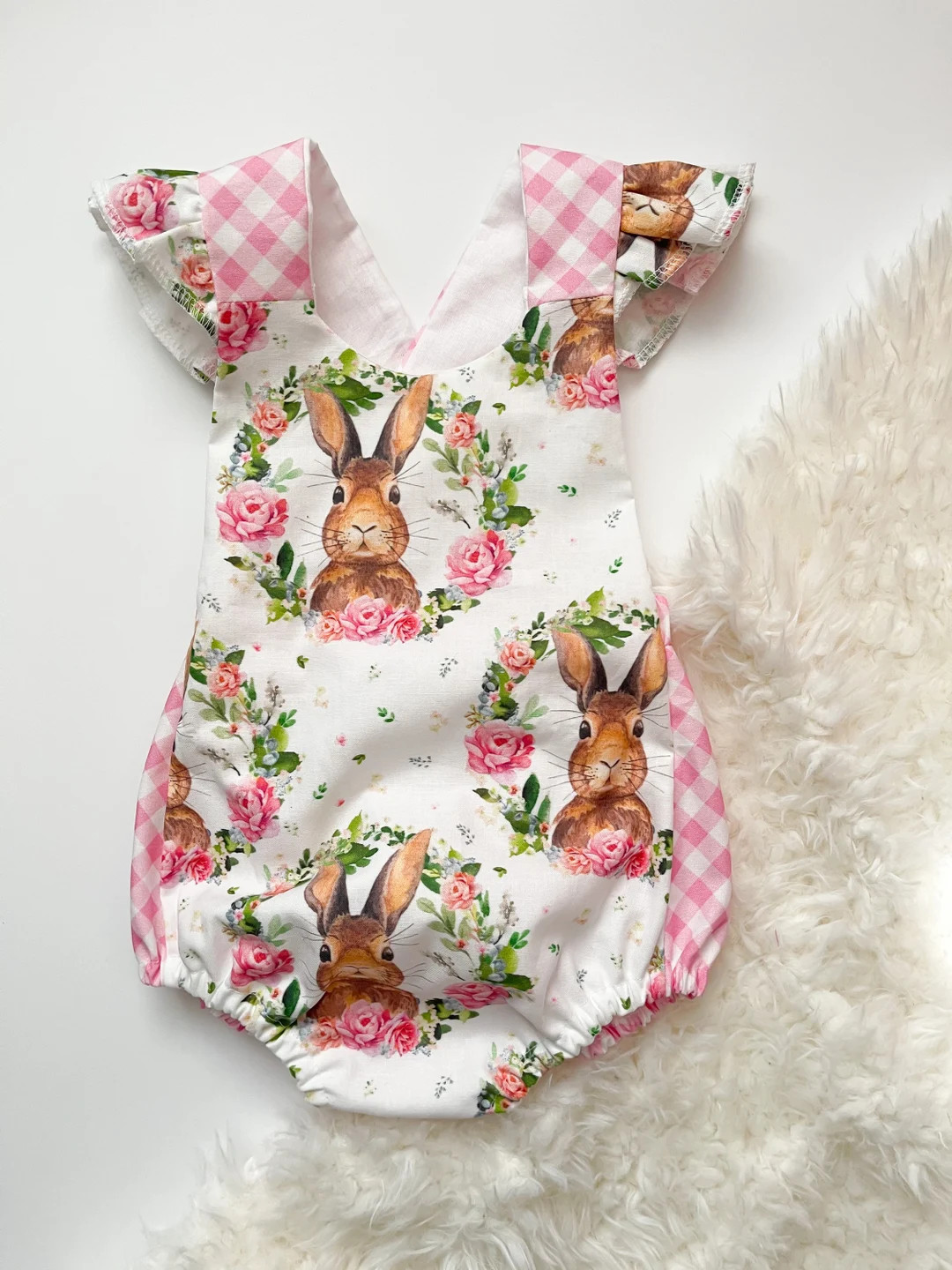 Easter Bunny Romper, Baby Girl Romper, Easter Outfit, Bunny Outfit - Etsy | Etsy (US)