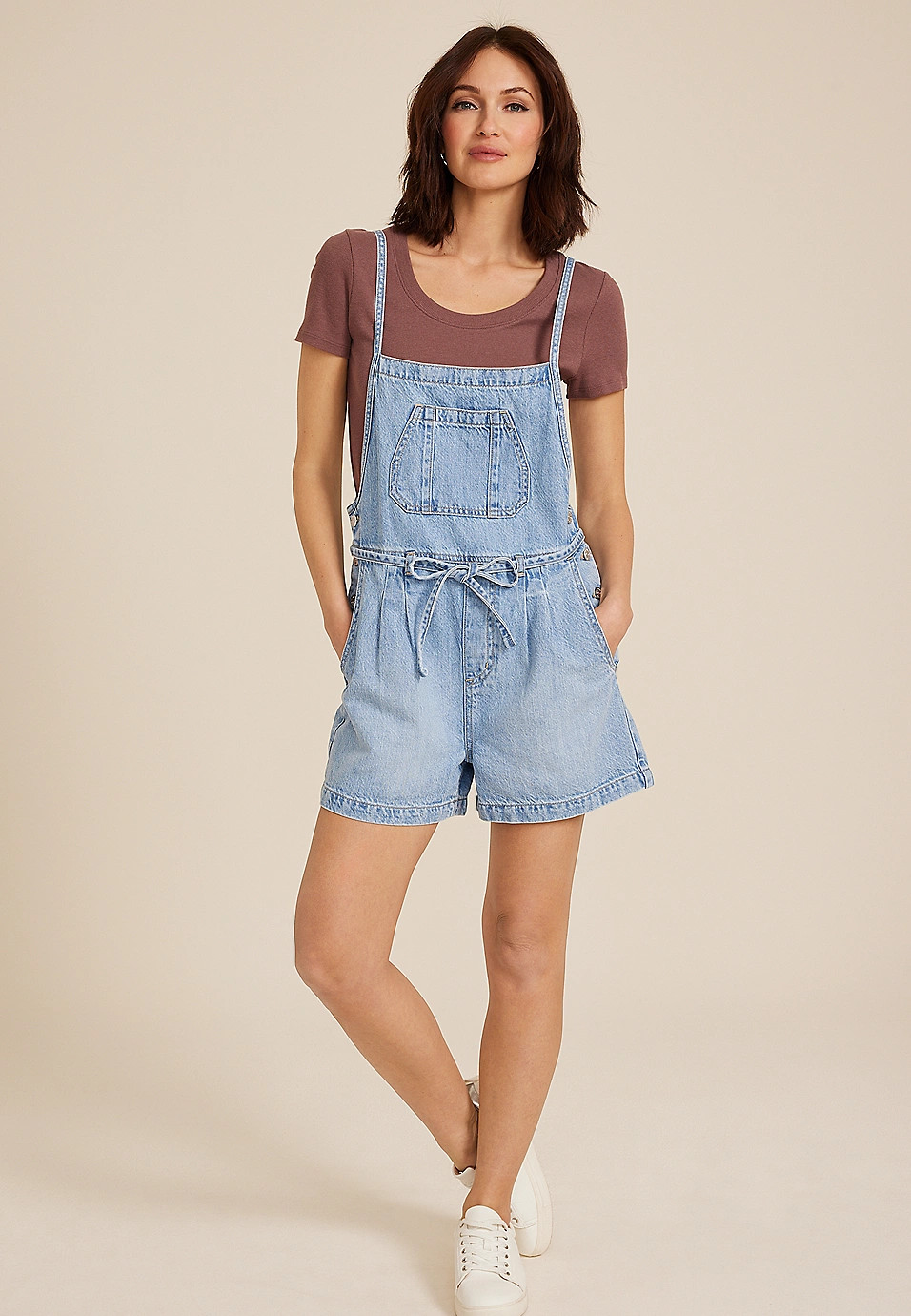m jeans by maurices™ Soft Denim 3.5in Shortall | Maurices
