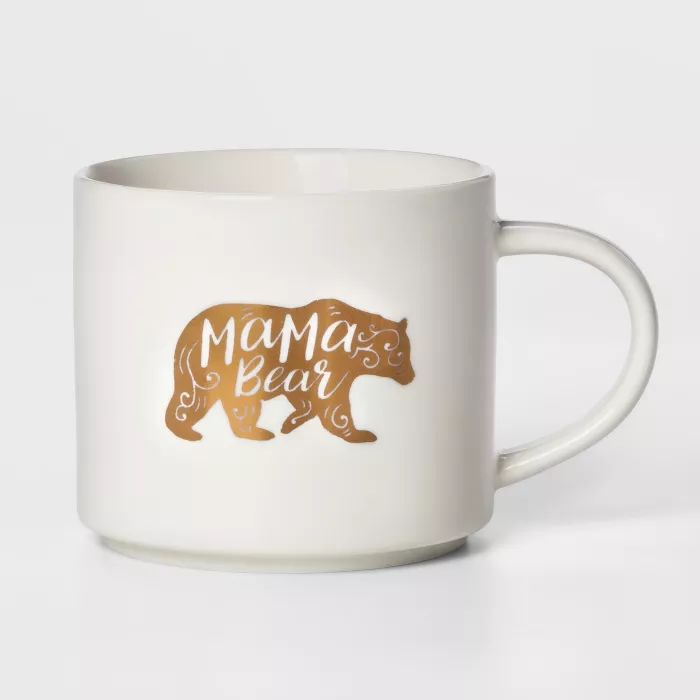 16oz Stoneware Mama Bear Mug White - Threshold™ | Target