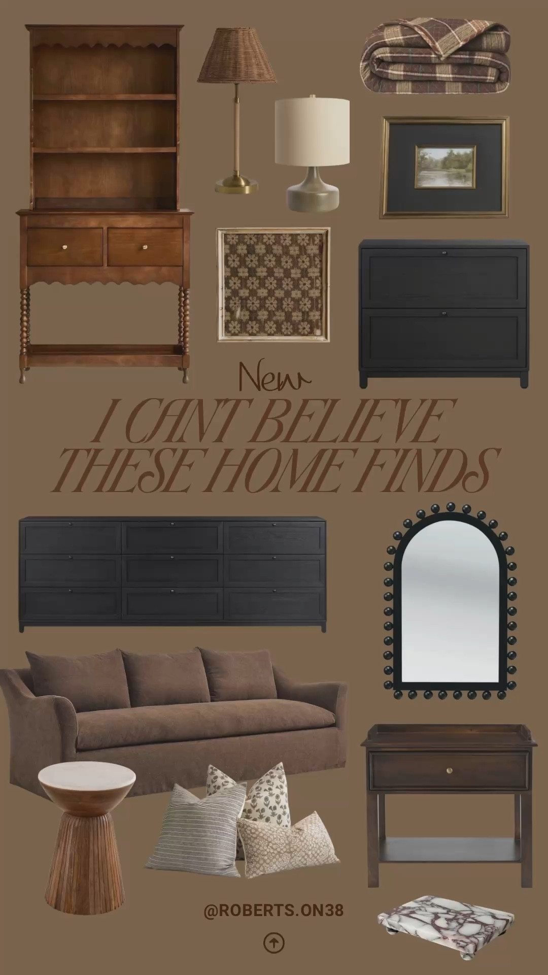 I had to share these before they sell out 😭

The mix of rich wood tones, cozy textures, and those darker statement pieces?? this is exactly how you make a space feel warm, layered, and expensive without overthinking it.

I’m especially obsessed with the scalloped hutch and that oversized black dresser—both are the kind of pieces that instantly elevate everything around them.

Save this for your next room refresh… these are too good to miss 🤎

#ltkhome #homedecorfinds #neutralhome

#LTKSaleAlert #LTKSeasonal #LTKHome