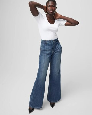 Curvy Extra High-Rise Everyday Soft Denim™ Wide Leg Jeans | White House Black Market