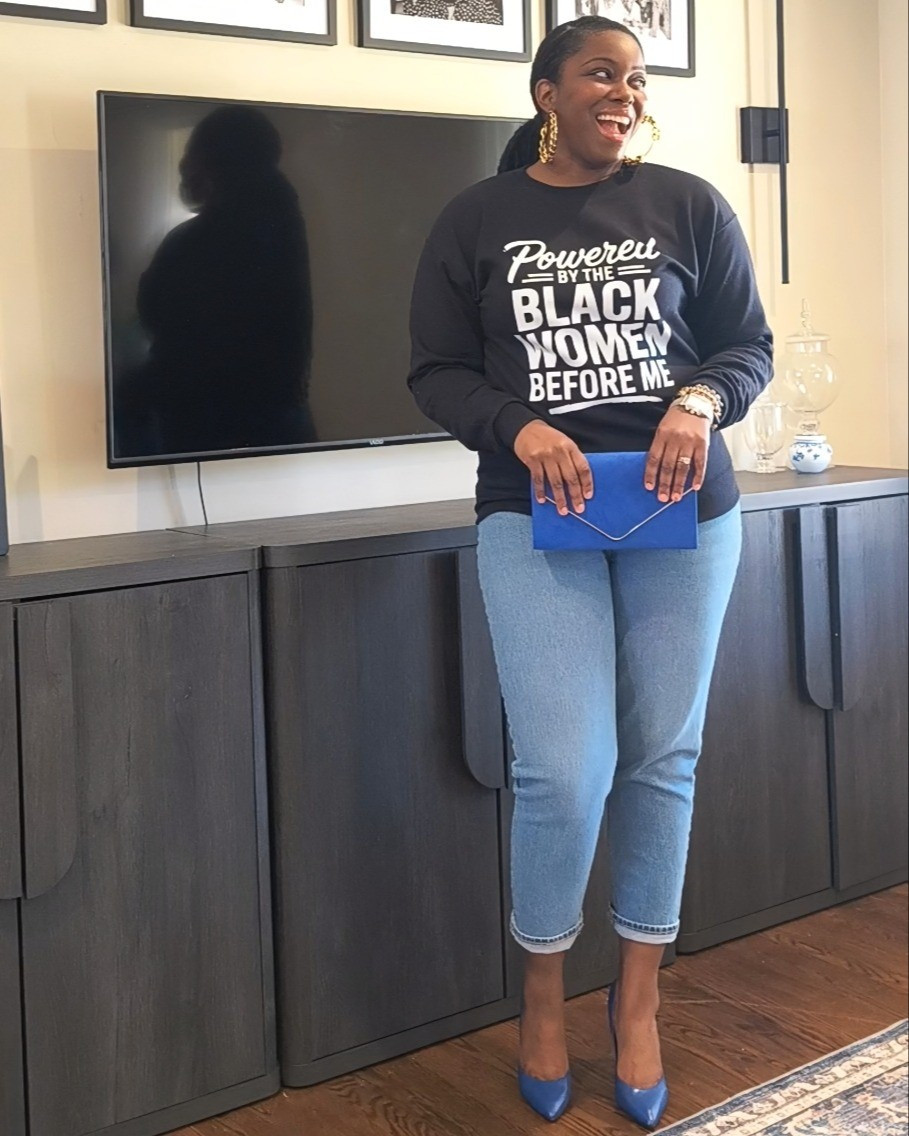 Happy international women's day. This sweatshirt is from my shop which means I made it. Everything else is linked.

#LTKgrwm #LTKMidsize #LTKootd
