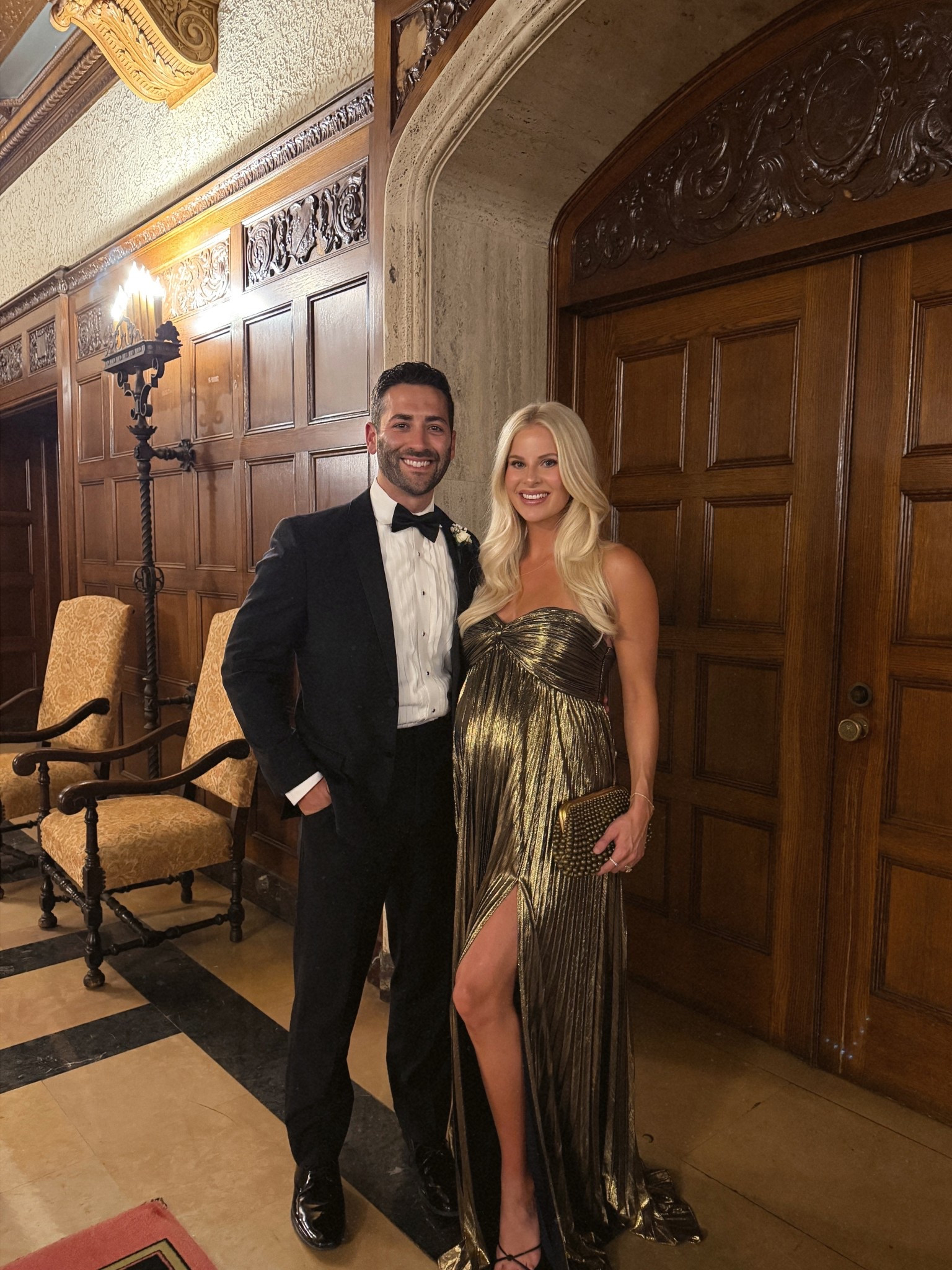 Sized up to a large in dress for pregnancy (true size is small, the medium wouldn't zip over my chest.. if you're pregnant, you could get away with sizing up 1 size depending on chest size!) 

black tie wedding guest dress, bump friendly wedding guest dress, pregnant wedding guest dress, black tie wedding dress, spring wedding


#LTKBump #LTKWedding