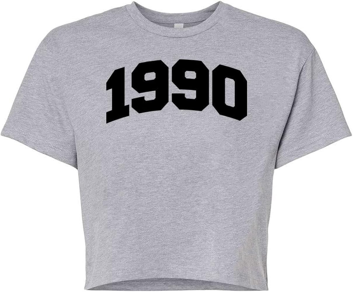 1990 Collegiate Crop Tee Shirt Women's | Amazon (US)