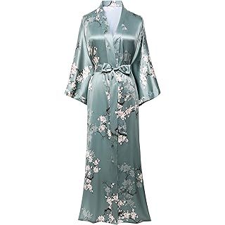 BABEYOND Kimono Robe Long Floral Bridesmaid Wedding Bachelorette Party Robe 53 Inches | Amazon (US)