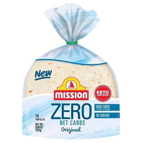 Mission Zero Net Carbs Original Flour Tortillas, 14 Count, 4.5" Street Taco - 4 Pack | Amazon (US)