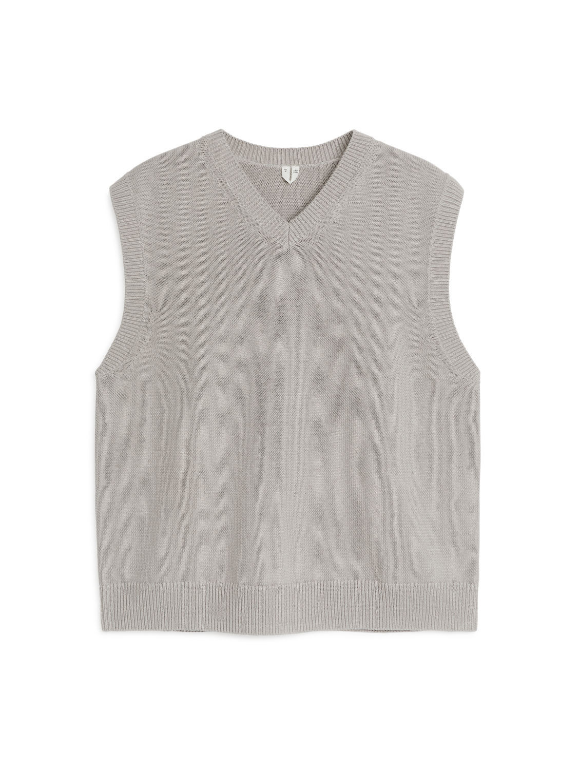 Knitted Linen Cotton Vest - Grey | ARKET (US&UK)