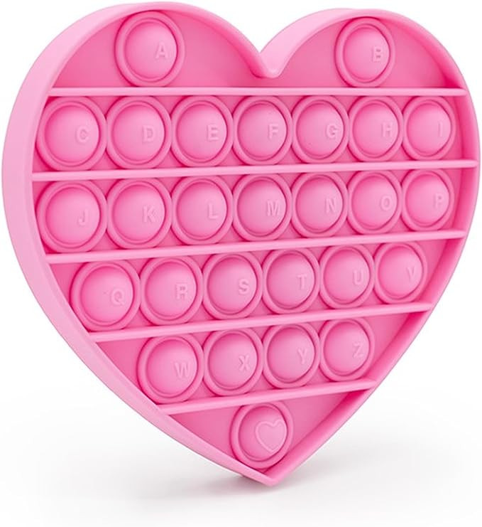 Pink Heart for Girls Pop Bubble Fidget Sensory Toy with Alphabets Kids Birthday Party Classroom P... | Amazon (US)