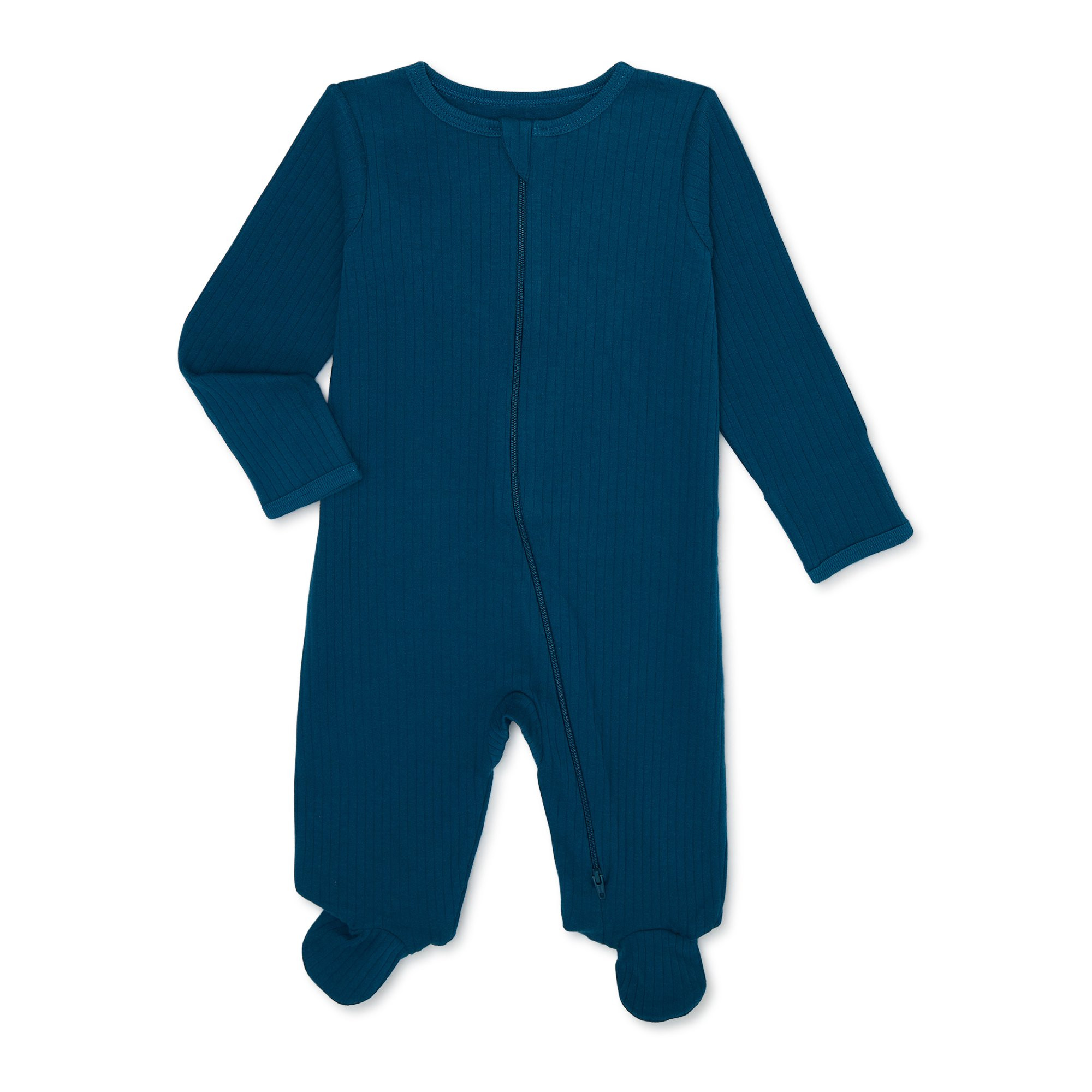 Wonder Nation Baby Boy or Girl Teal Solid Sleep N Play, Sizes 0/3 Months-6/9 Months | Walmart (US)
