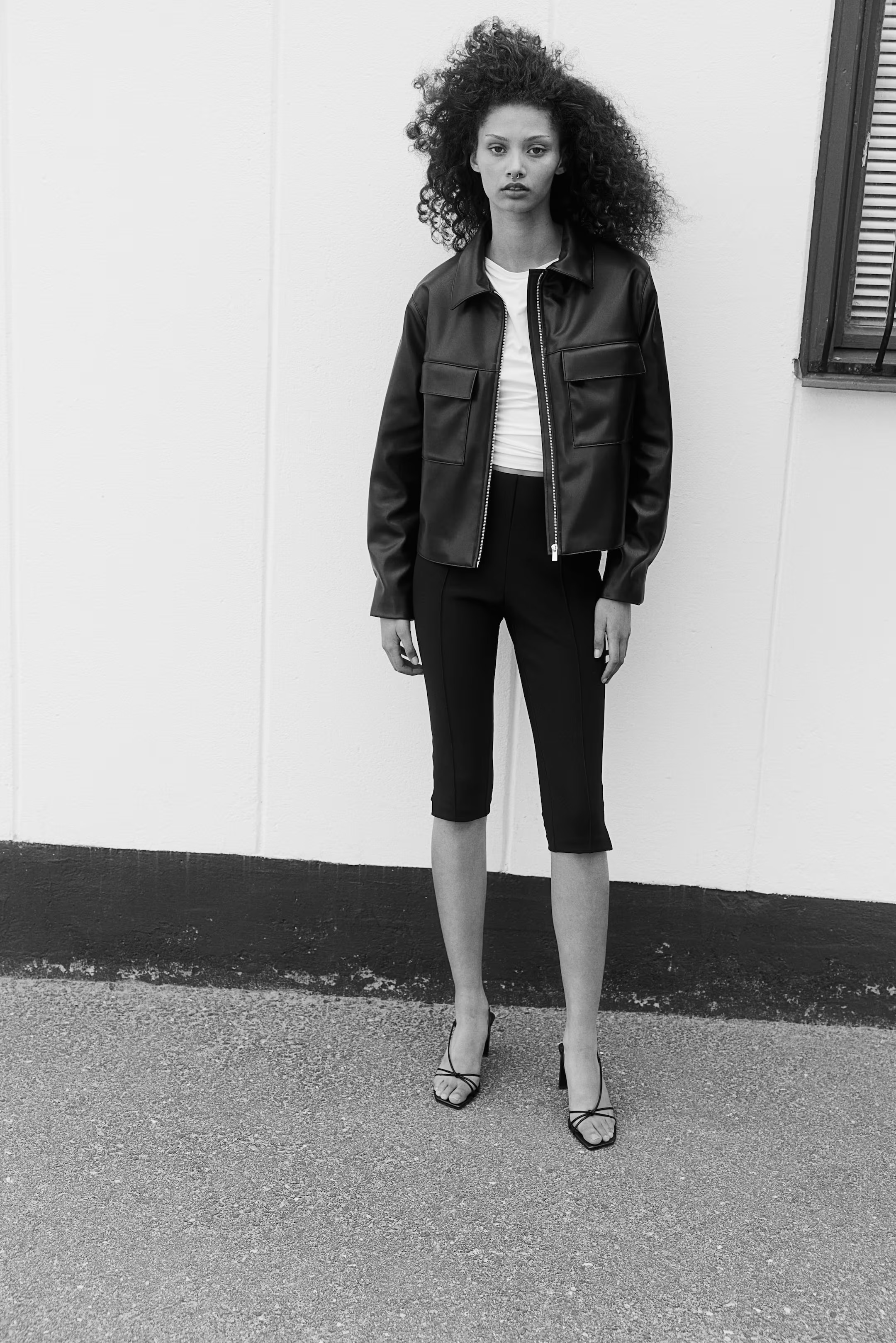 Coated Jacket - Long sleeve - Regular length - Black - Ladies | H&M US | H&M (US + CA)