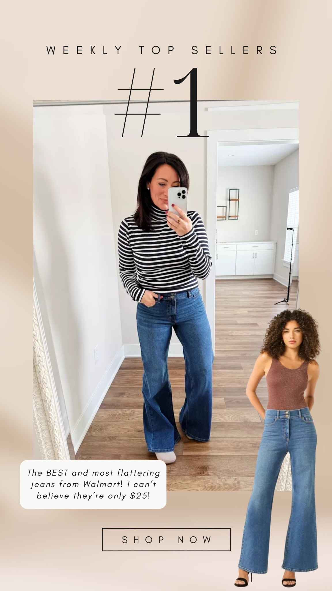 WALMART HAUL 
• medium top - true to size 
• size 6 denim 

#LTKSeasonal #LTKSaleAlert