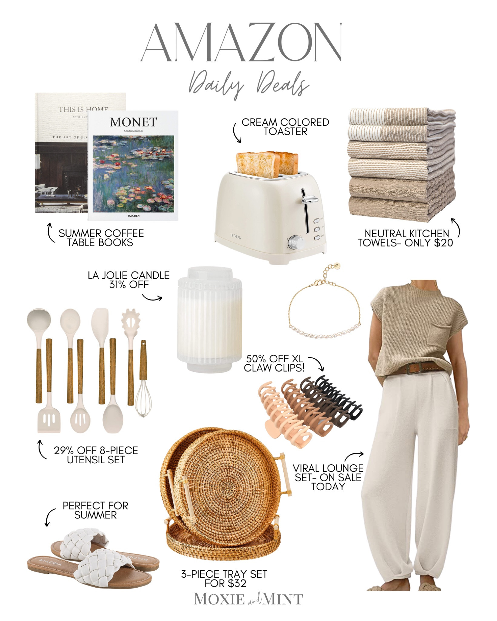 Amazon daily deals / Amazon kitchen / neutral kitchen / summer kitchen decor / coffee table books / lounge sets / Amazon beauty / 

#LTKhome #LTKstyletip #LTKSeasonal