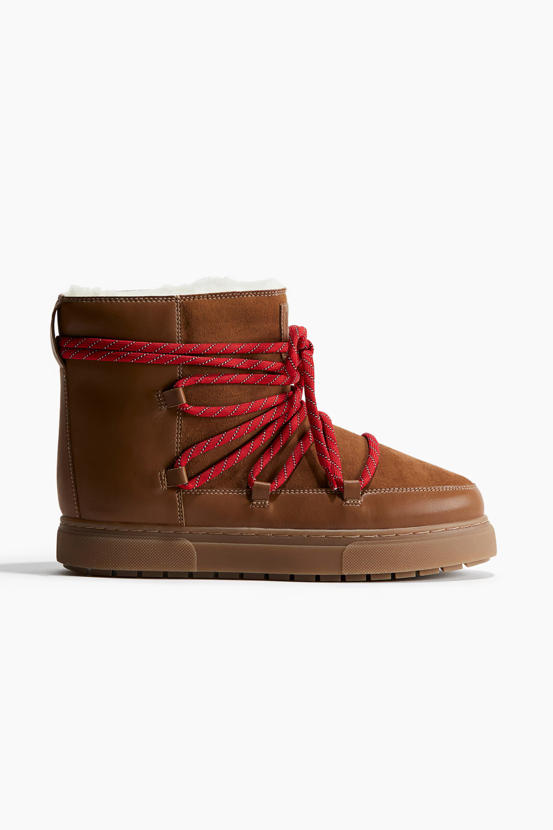 Laced padded boots - Light greige - Ladies | H&M GB | H&M (UK, MY, IN, SG, PH, TW, HK)