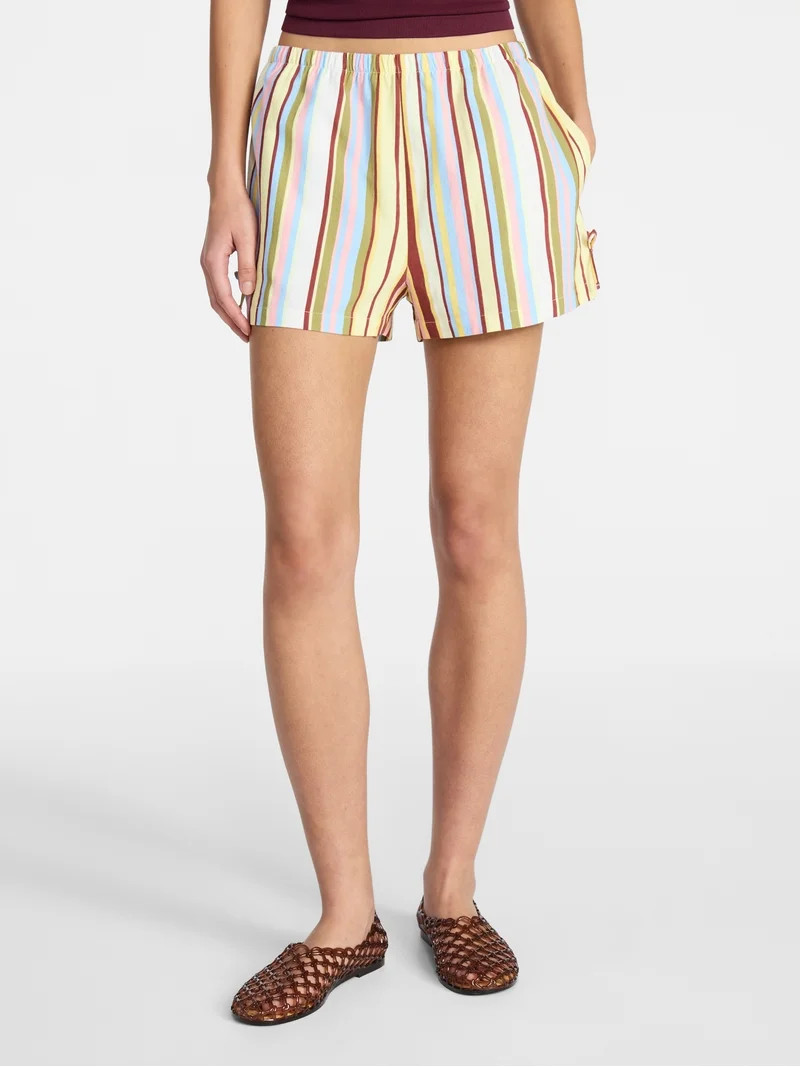 No Boundaries Cotton Pull-On Shorts with Side Bows, Women's XXS-XXL | Walmart (US)