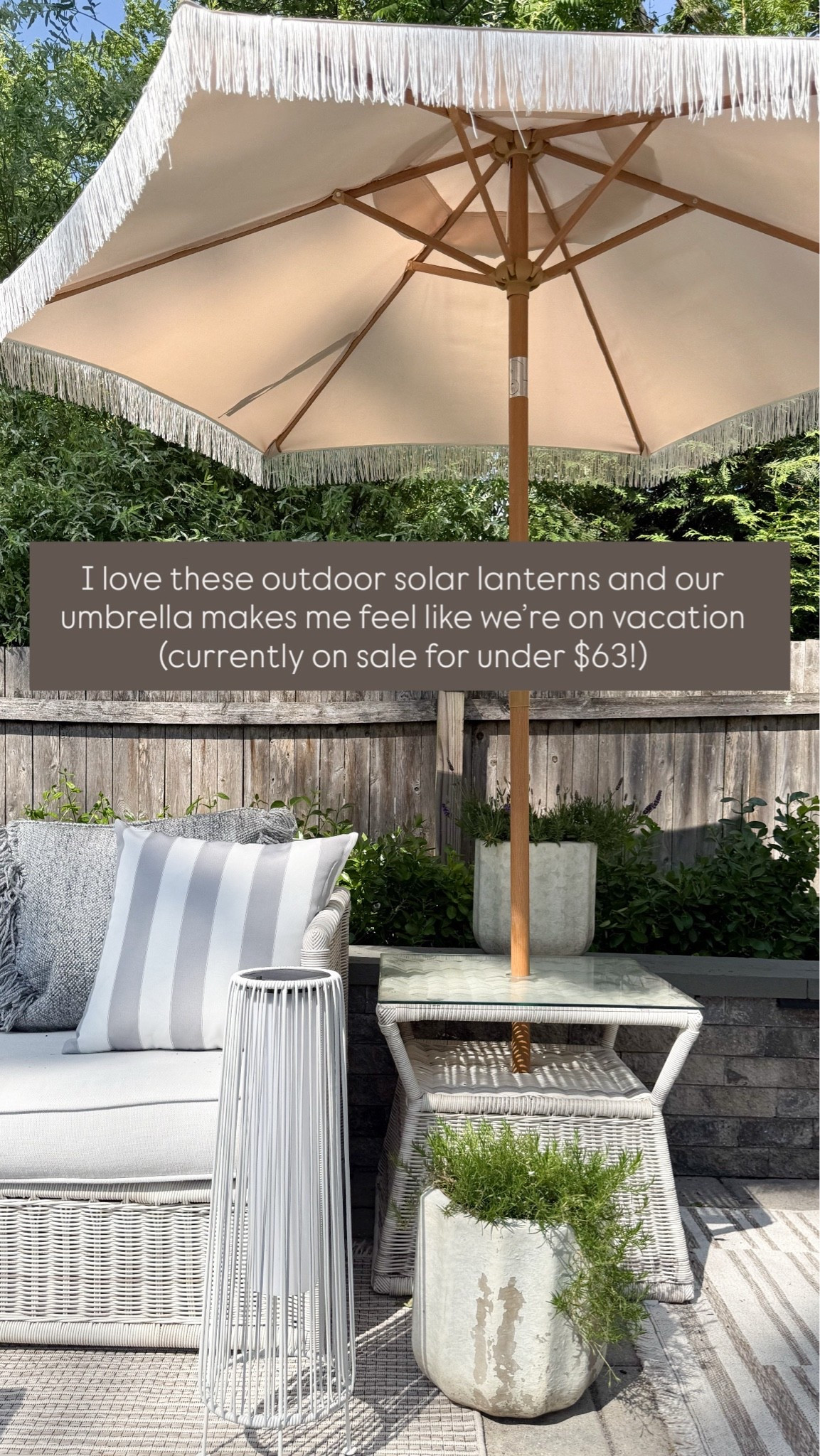 #ad We're ready for outdoor entertaining this season all thanks to @Wayfair! 

Our outdoor rugs have lasted years (and still look gorgeous!!) -- perfect for that perfect modern coastal look. I also found the prettiest throw pillows for our sofas and rocking chairs, a woven storage box that blends seamlessly with our decor (for all of the kids' toys), an umbrella that will make you feel like you're on vacation, and outdoor solar lights that let you entertain when the sun goes down.

#WayfairPartner#Wayfair

#LTKSaleAlert #LTKHome #LTKSeasonal