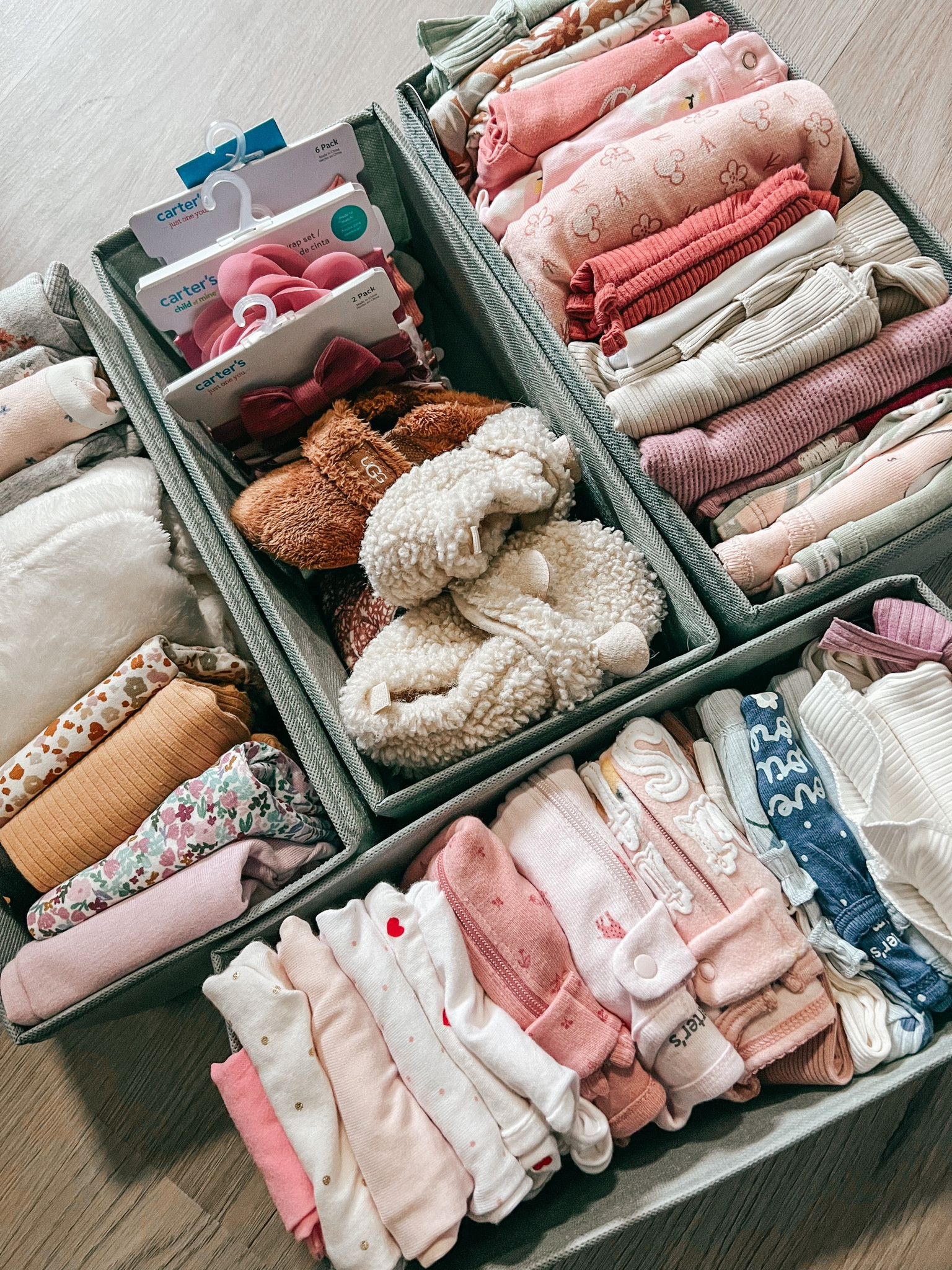 Starting to organize all the things for baby girl - I feel like I'm nesting way earlier than I did with my first but that's okay because life is a lot more hectic now! These dividers have been an absolute game changer when it comes to keeping everything in one spot! Can't wait to get her dresser together and put things away and show you what that looks like completed!

#LTKbump #LTKkids #LTKbaby