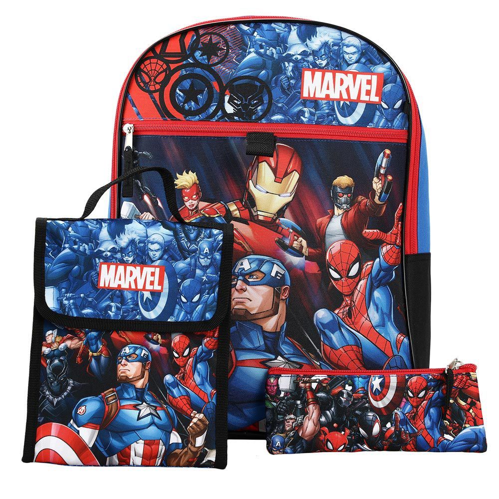 Marvel Multi-Character Backpack and Folding Lunch 6 piece Value Set for boys | Target