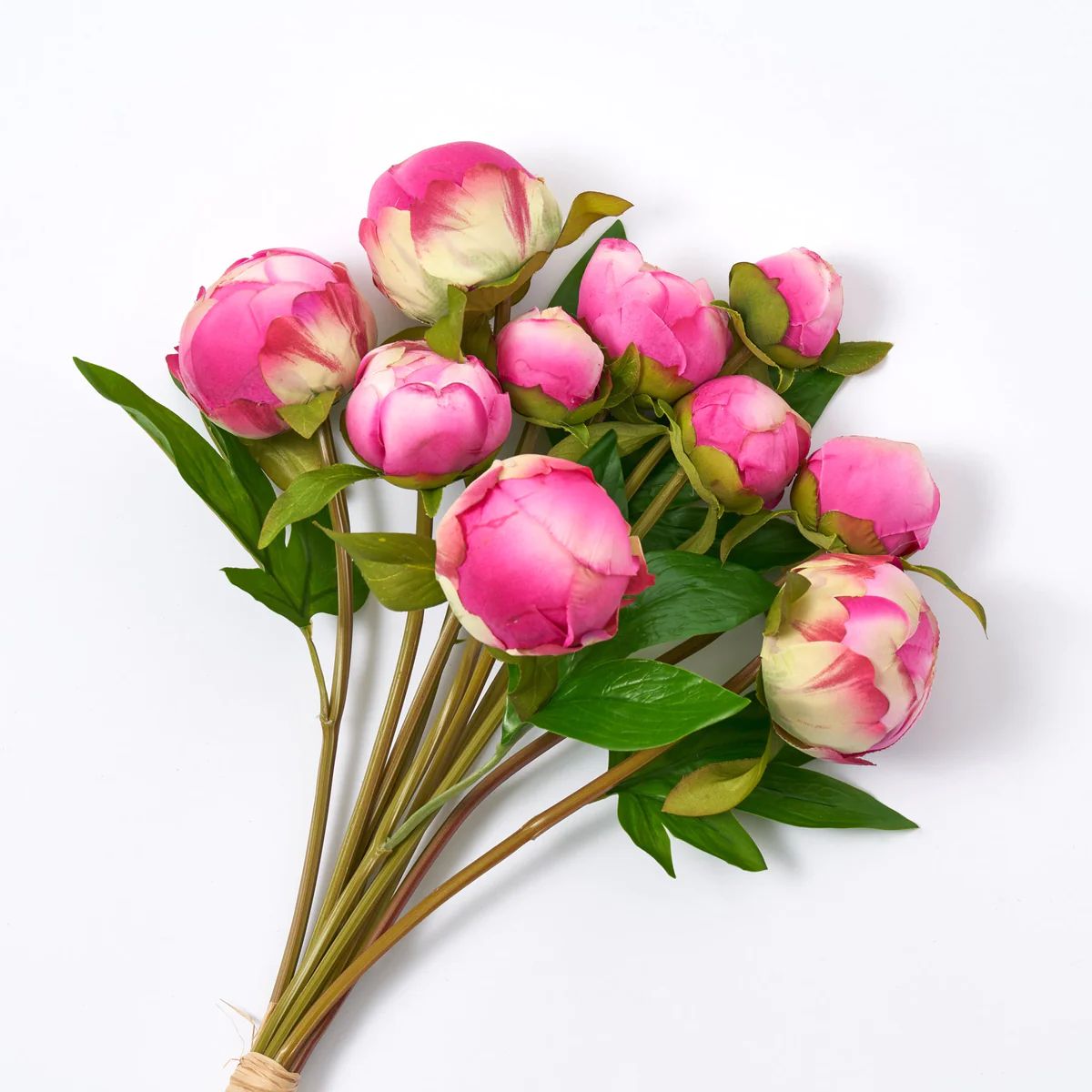 Real Touch Faux Peony Bud Bouquet Bundle of 10 Stems - Pink | Darby Creek Trading