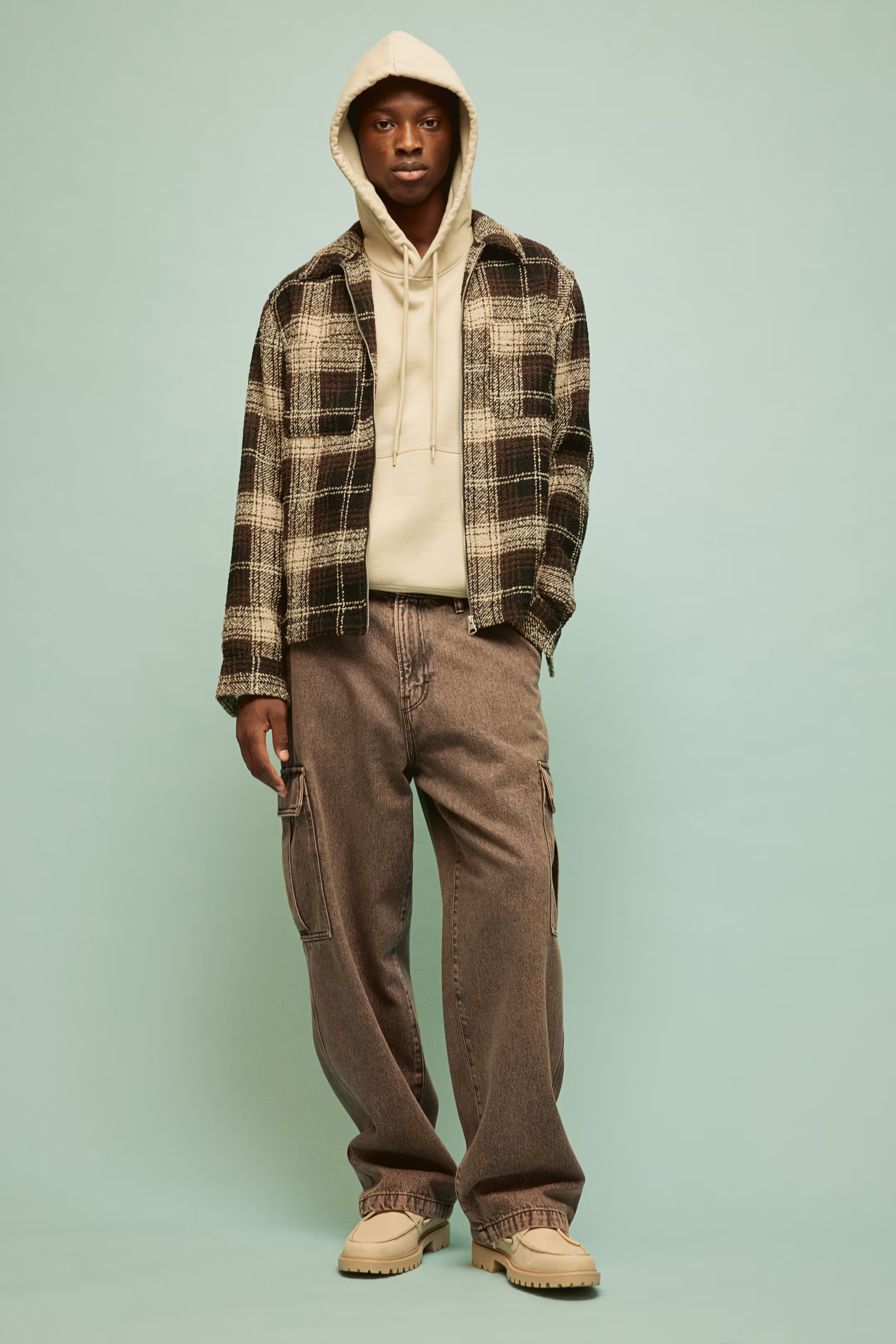 Baggy Cargo Jeans - Denim brown - Men | H&M US | H&M (US + CA)