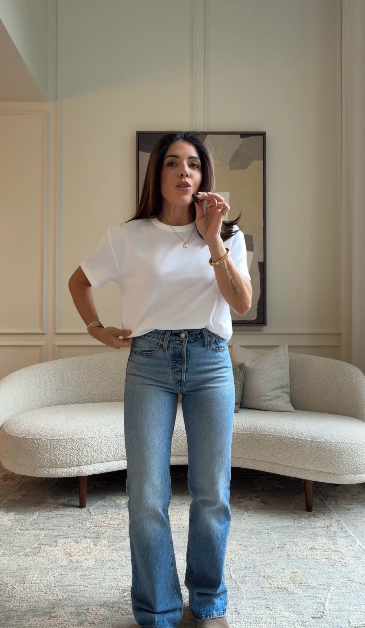 Tee - size small
Jeans - size 25w x 32l

#LTKcanada #LTKfall #LTKworkwear